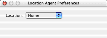 Location Agent Preferences window